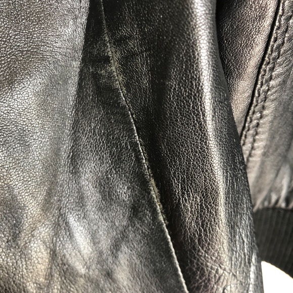 John F Gee Lambskin Leather Biker Bomber JACKET - Picture 8 of 11